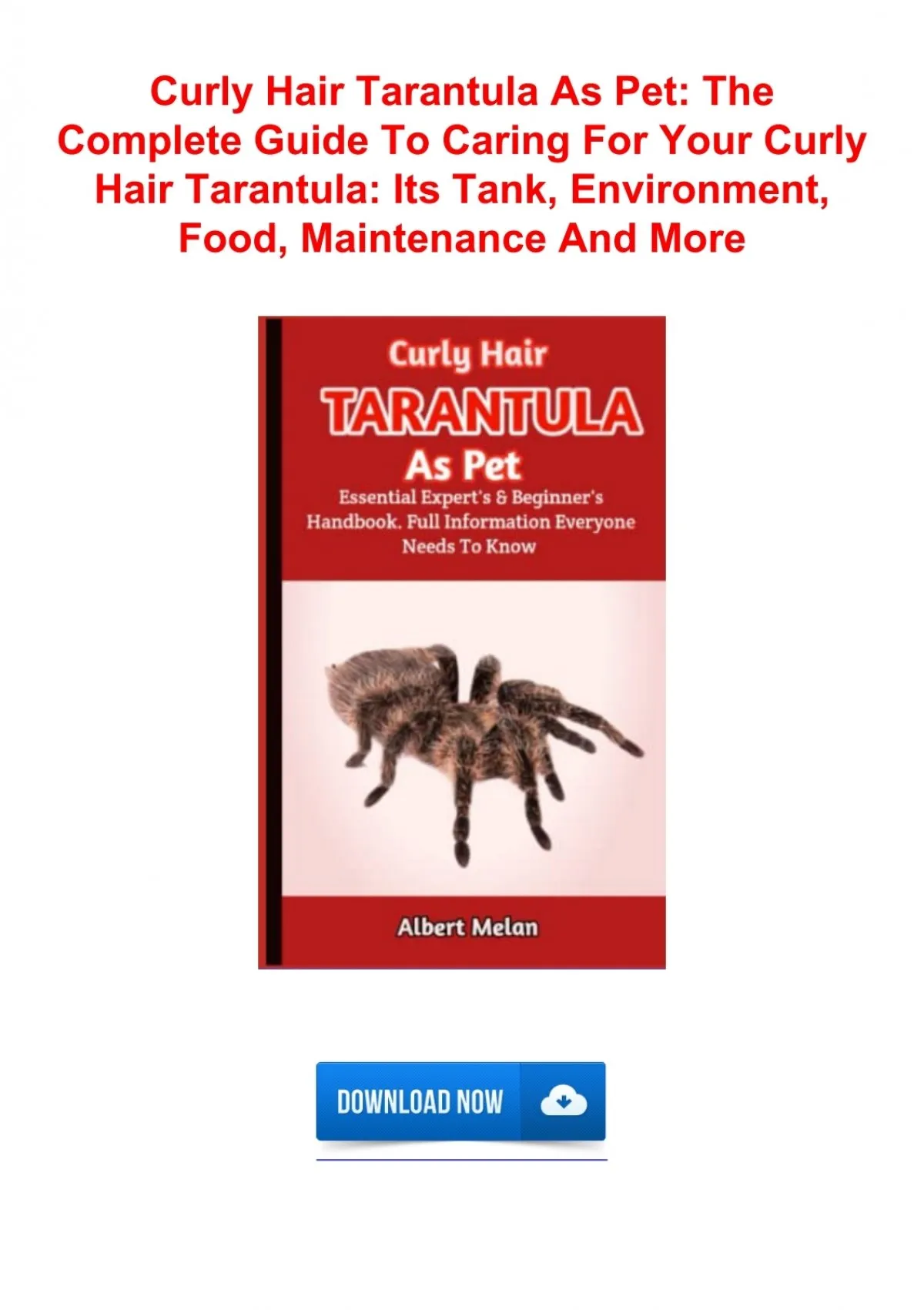 22395 curly hair tarantula handling