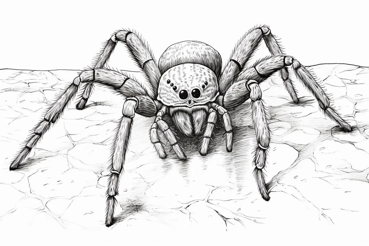 22449 tarantula drawing refinement